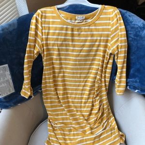 Maternity Yellow/White Striped Tunic